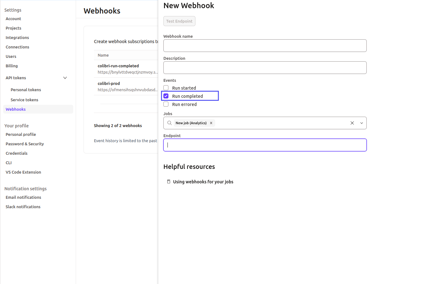 dbt Cloud Webhook